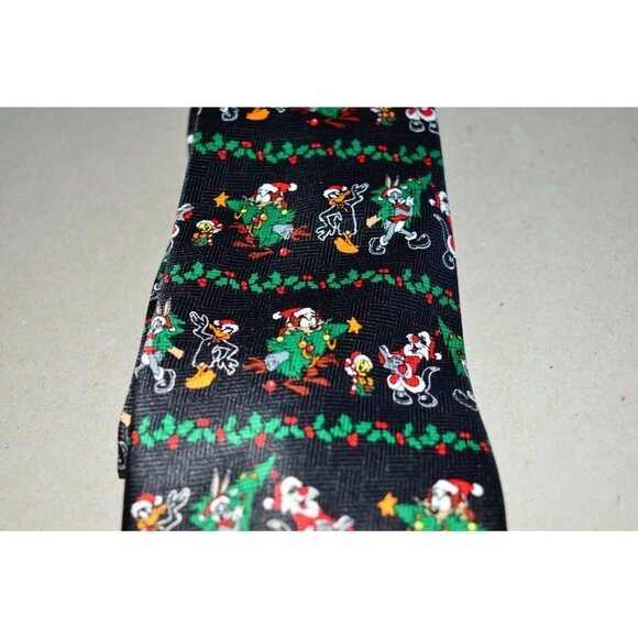 Looney Tunes Holiday Christmas Necktie Tie Warner - Picture 3 of 5